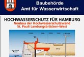 Bauschild Hamburg St. Pauli Landungsbrücken mit Regelquerschnitt, Ansicht vergrößern